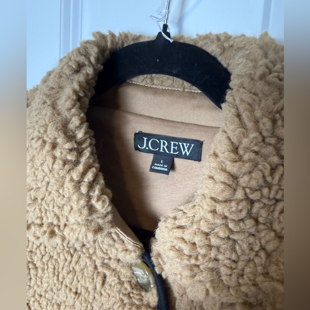 J.CREW teddy coat 100% cotton - Picture 3 of 6
